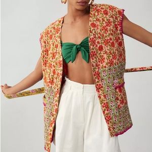 Mochi Quilted Vest Red